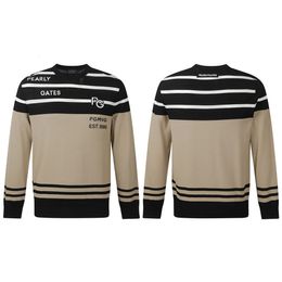 Pulls pour hommes "Profitez de la mode rayée Automne Chaud Golf Tops polyvalent et tendance tricoté personnalisé décontracté" 231025