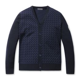 Pulls pour hommes "Cardigan tricoté de qualité supérieure pour hommes, tendance d'automne, tissus haut de gamme, veste de golf de luxe, version coréenne" 231130