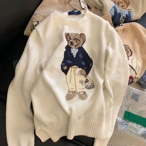 Designer Women Knits Bear Sweater Pullouver broderie Pulllaes en tricot à manches longues Laine imprimée décontractée Coton Soft Unisexe Men Sweat à capuche