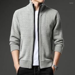 Pulls pour hommes Ruihuo Solid Cardigan Hommes Pull Vêtements de luxe Vêtements d'hiver Manteau masculin Automne Mens Veste tricotée 2023