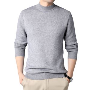 Heren truien shirt vaste kleur half hoge kraag casual slanke lange mouw houd warm strak mannelijk voor kleding comfortabel 220927