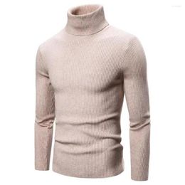 Herensweaters Gebreide trui met slank effect Stijlvolle gebreide pasvorm Coltrui voor herfst/winter Effen kleur met lange mouwen