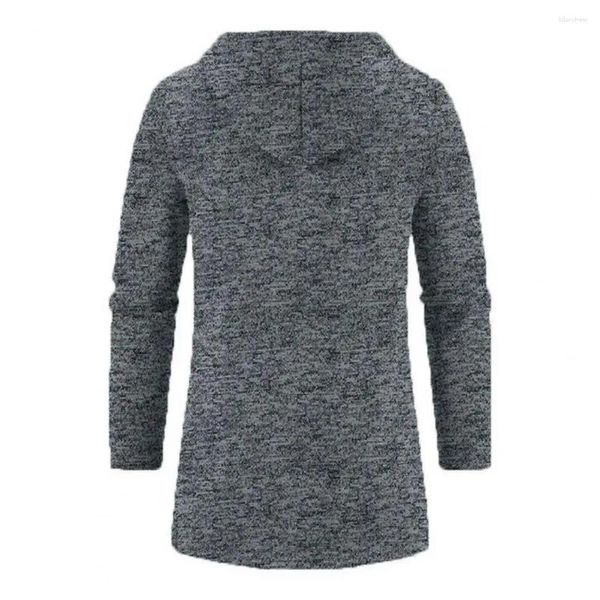 Chandail masculin Veste de couleur unie Slim Fit Men Sweater Sweater Élégant Cardigan à fermeture éclair élégant pour épaississement de la longueur moyenne automne / hiver