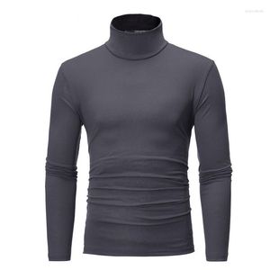 Suéteres de hombre Sprin otoño estaño hombres jerseys cuello alto suéter de punto para algodón Clotin hombre completo negro Wite Tops