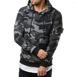 Pulls pour hommes Printemps et automne 2023 Uniformes de soldats de l'armée espagnole 3D imprimés sweat-shirt à capuche vêtements de sport de camouflage