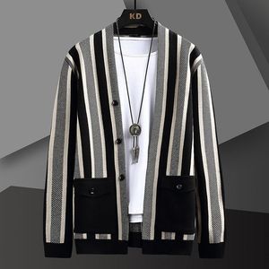 Sweaters masculinos Sweaters de primavera y otoño Fashion Cashmere Knit Cardigan Cardigan Cardigan Casual Retro Releged Jacketmen's