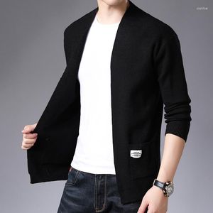 Pulls pour hommes printemps et automne décontracté pull tricoté hommes Style coréen Cardigans coupe ample simple boutonnage hauts polyvalents jeunesse homme