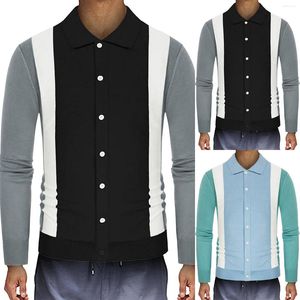 Suéteres para hombres Primavera y otoño Moda Blusa suelta Manga larga con estampado floral Camisa de lentejuelas Hombres Camisetas con bolsillo para hombre Paquete múltiple