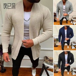 Pulls pour hommes Pull de printemps Cardigan pour hommes tricoté mode multi couleur solide manteau décontracté hommes vêtements d'extérieur 231023