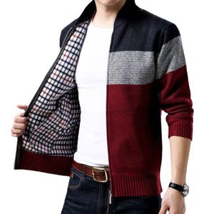 Sweaters voor heren Spring Winter heren vest met één borste mode gebreide plus size trui stiksel kleurblokkraagkraag jassen 220830