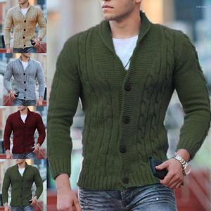 Sweaters voor heren Stijlvolle herfsttrui Warm jas V-neck Verslijtage met één borsten