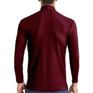 Herentruien Stijlvolle mannen Knitwear Hoge sleutel Dleding Autumn Winter Slim Fit Breien Base Sweater