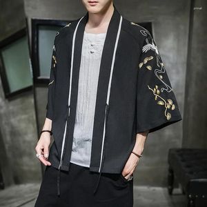 Sweaters voor heren zomer Chinese stijl Cardigan traditioneel patroon voortreffelijk geborduurd Hanfu Fashion Sunscreen