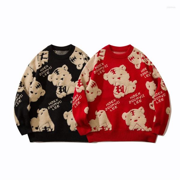 Pulls pour hommes pull pull noël hiver automne homme femme couple tenues pur coton style coréen vêtements chauds motif de dessin animé