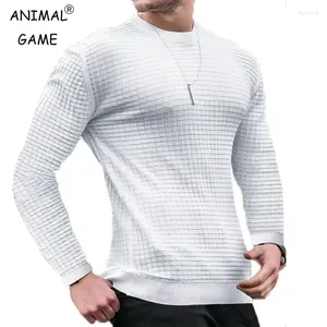 Chandails masculins Sweetwear Casual Long Long Sweater Pull Pullover Male Cold Round Automne Tops T-shirts