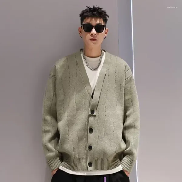 Pulls pour hommes Tint Era Knit Cardigan Mâle Style Coréen Pull Manteau Hommes Old Money Automne Hiver Lâche Casual Manches Longues Streetwear