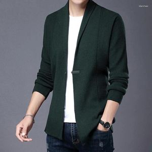 Pulls pour hommes Top Qualité Streetwear Marque Mode Laine Slim Cardigan Cardigan Hommes Pull Japonais Manteaux Occasionnels Veste Hommes Vêtements 2024