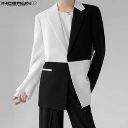 Pulls pour hommes Tops 2023 Nouveaux hommes coréens Contraste noir et blanc Set Casual Well Dress Design manches longues Pioneer S-5XL Z230721