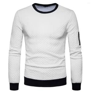 Herensweaters Trendy actieve pullover-hoodie voor heren Warme wafelsweatshirts met lange mouwen (zwart/marineblauw/wijn/donkergrijs/lichtgrijs)