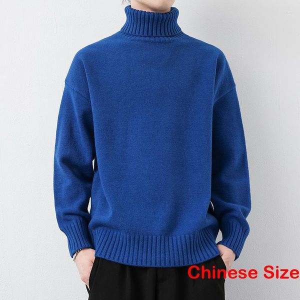 Suéteres para hombres cuello alto suéter de cuello alto estilo coreano cuello hombre invierno venta masculina manga larga top 2023 otoño