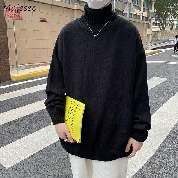 Pulls pour hommes Pulls à col roulé Hommes Ins Baggy M-8XL Mode Tricot Ulzzang Adolescents Élégant Chaud Base Beau Personnalité Casual