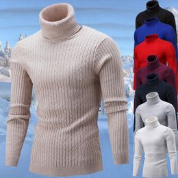 Pulls pour hommes Pull à col roulé Classique Hauts tricotés Col haut Manches longues Chaud 230828