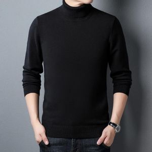 Herentruien Turtleneck Sweater Men Solid Color Gebreide pullovers Fashion Slim Fit Casual Warm pullover Knit 230815