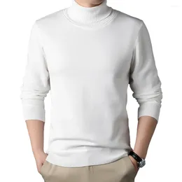 Pulls pour hommes Pull à col roulé Épaissir Pull Top en tricot Doublé en polaire Parfait pour un usage quotidien au printemps, en automne et en hiver