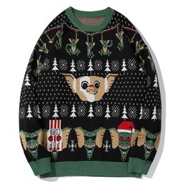Suéteres de los hombres Suéter feo de Navidad para regalo Santa Elf Jersey divertido Mujeres Hombres Jerseys Tops sueltos Otoño Invierno Ropa 230105