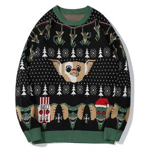 Herentruien Lelijke kersttrui voor cadeau Santa Elf Grappige trui Dames Heren Jerseys Losse truien Tops Herfst Winterkleding Top 231130