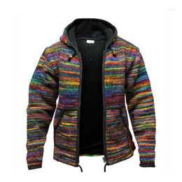 Pulls pour hommes Unique Rétro Hommes Camouflage Cardigan Pull Couleur Mélange De Mode Automne Hiver Casual Lâche À Capuche Tricot Plus La Taille 4XL1