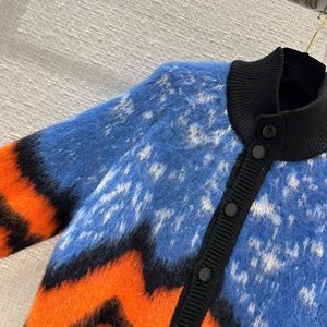 Chandails pour hommes unisexes 23 produits du début de l'automne, bleu neige, rouge, Cardigan en tricot Mohair incurvé, Version ample, Design Super fin!
