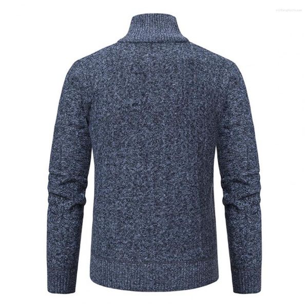 Suéteres para hombre, suéter versátil con media cremallera, diseño grueso y cálido con cremallera, jersey de manga larga con cuello levantado, informal para Otoño e Invierno