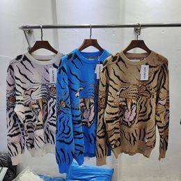 Pulls pour hommes WACKO MARIA SWEATER1: 1 Premium Tiger Totem Extra Large Pull tricoté Hommes Japon Style H