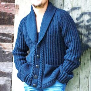 Pulls pour hommes Hiver Hommes Cardigan Pull 2023 Style Crochet Fleur Tricoté Mode Lâche Épais Manteau