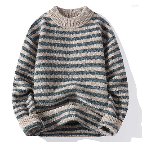 Pulls de chandail d'hiver chouchis pour hommes tricotés vintage vintage décontracté chenille tricot