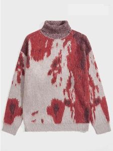 Herensweaters Winter Damessweater Retro Warm Gebreid Luipaard Op dierenbasis Wit Hooggesloten Oversized mouwen Y2K Kleding.