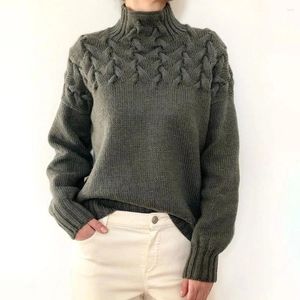 Heren Truien Damesmode Kabel Weven Hoge Hals Trui Met Lange Mouwen Truien Jumper Koreaanse Trui Dames Gebreide Tops