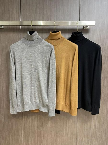 Suéteres para hombre, suéter tejido de lana para Otoño/Invierno 2023, ropa de diseñador de alta calidad, jersey de moda de cuello alto de lujo 3XL