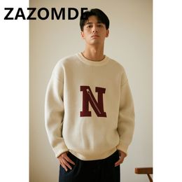 Sweaters masculinos Zazomde suéter de otoño high street informes
