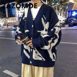 Heren Truien ZAZOMDE Harajuku Oversized Trui Japan Stijl Streetwear Koreaanse Mode Vest Jumper Voor Mannen Gebreide Jas 231120