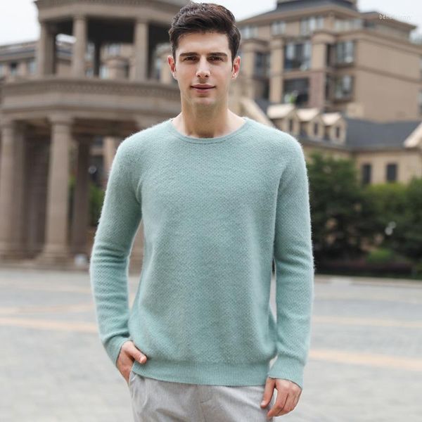 Suéteres para hombres Zocept Invierno Hombres Suéter Mink Cashmere Jerseys para hombre Casual O-Cuello Cálido Ropa Ropa Masculina Tejer Jumper Tops