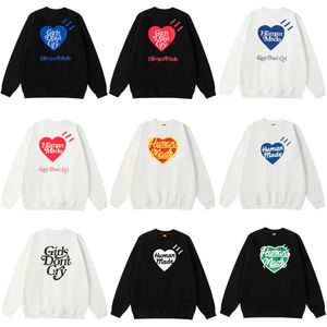 Sweatshirts pour hommes Designer Sweat à capuche Human Made Automne Hiver New Love Print Girl Don't Cry Couple Lâche Pull en peluche Pull à col rond Tendance