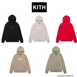 Sweatshirts Men's Sweats Sweator Sweetwear Streetwear Kith Box Hoodie Broidered Letter Basic Fashion BR Felowe Fleece Casual Fleece's Casual's Casual's Casual Hoodie Pullover