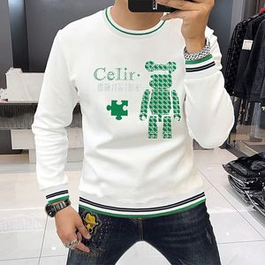 Heren Sweatshirts Modemerk Trend Beer Strass Mannelijke Hoodies Jonge Stijl Lange Mouw Herenkleding Tops Winter Nieuw Design Trui M-4XL