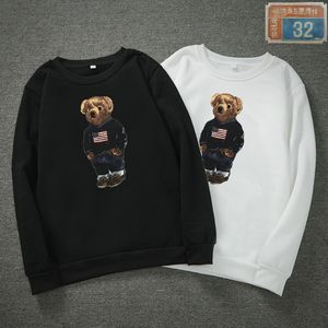 Heren sweatshirts verdikking ronde hals teddybeer casual ademend comfortabel stretch katoen korte mouwen slim fit stijl top mannelijke maat m-4xl PP911