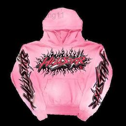 Heren Sweatshirts Y2k Sweatshirt Hellstar Hip Hop Bet Grafische Print Roze Oversized Capuchon Mannen Vrouwen Harajuku Gothic Tops Streetwear T230731