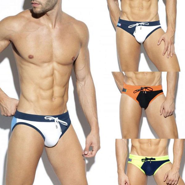 Swimwear masculin 2024 Nouveau pantalon de natation personnalisé de mode sexy et doux Triangle de natation d'été Bikini lacet pantalon de natation pour hommes