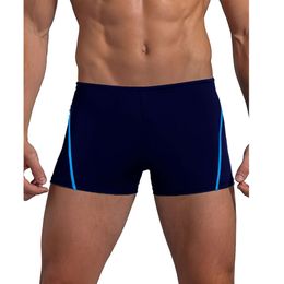 Swimwear masculin 2024 Nouvelle couleur unie à la couleur pressée Bar Angle plat Homme nageur de plage pantalon slim et anti-brillant