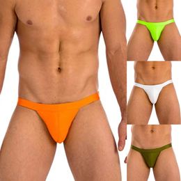 Swimwear masculin 2024 sexy basse taille hommes anti-marche et anti-gastronomie pantalon triangle coloride